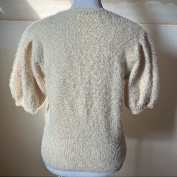 ASTR the Label Alba Puff Sleeve Cardigan w/ Faux Pearl Buttons size Medium - Picture 5 of 9